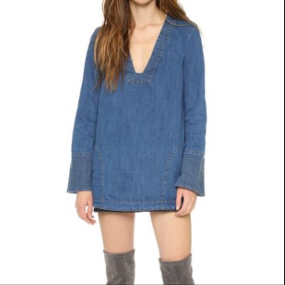 Free people “Dreaming of denim” Hendrix tunic